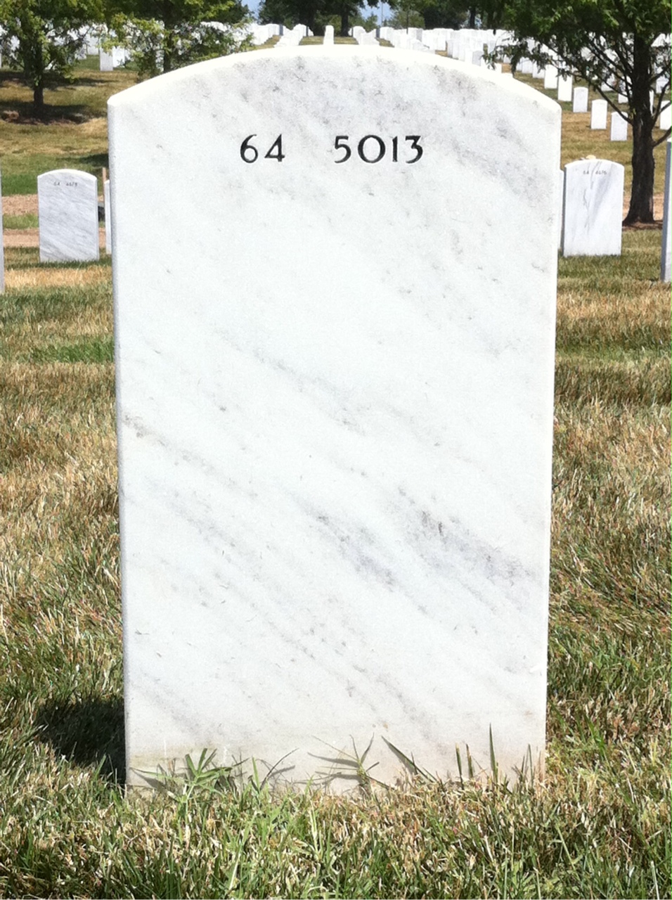 Back of headstone — Robert Watterson
