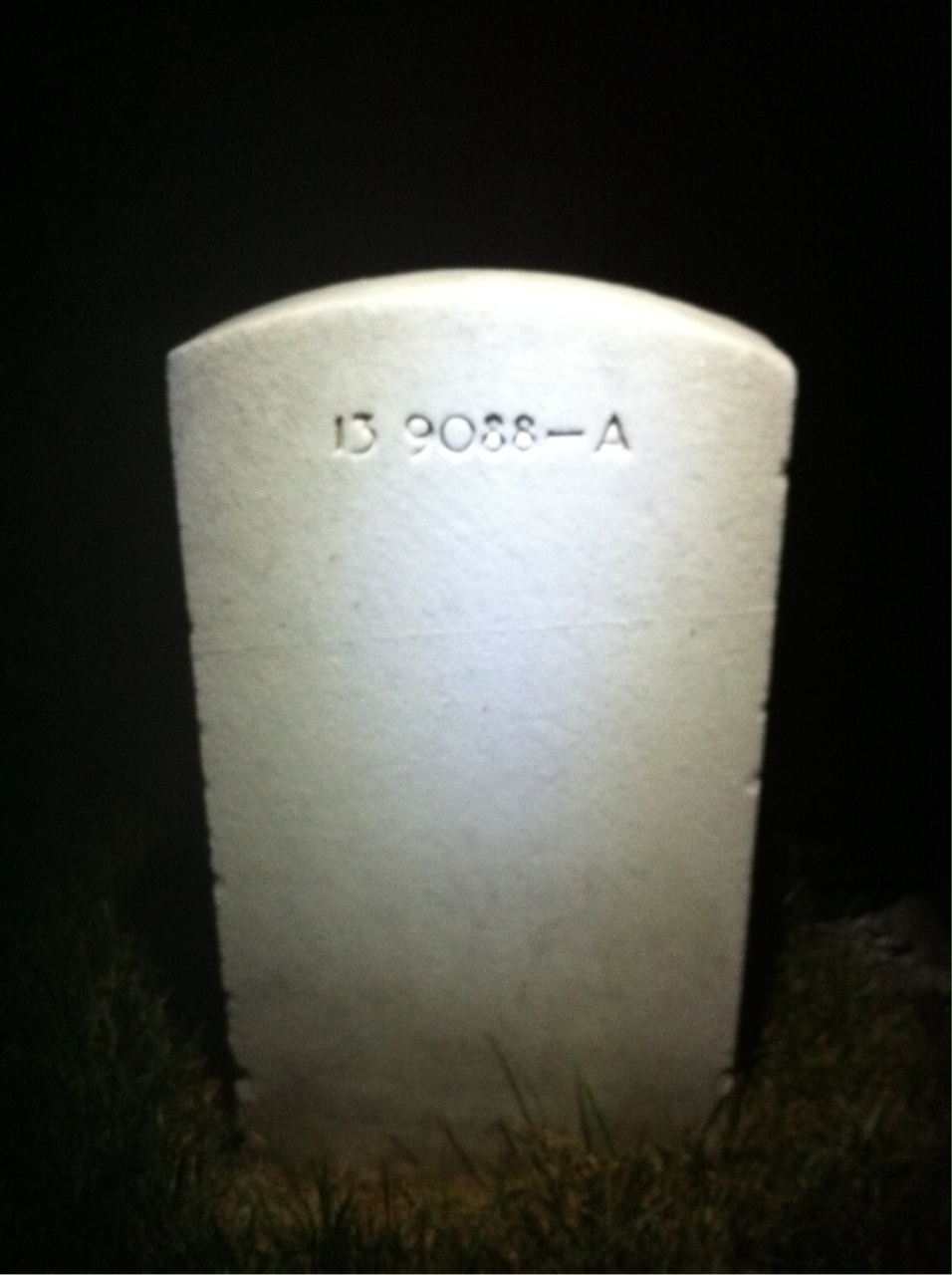 Back of headstone — Denton Crocker