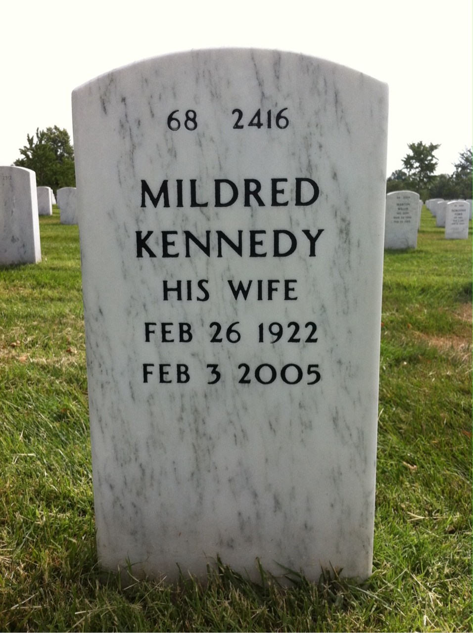 Back of headstone — James Lanning