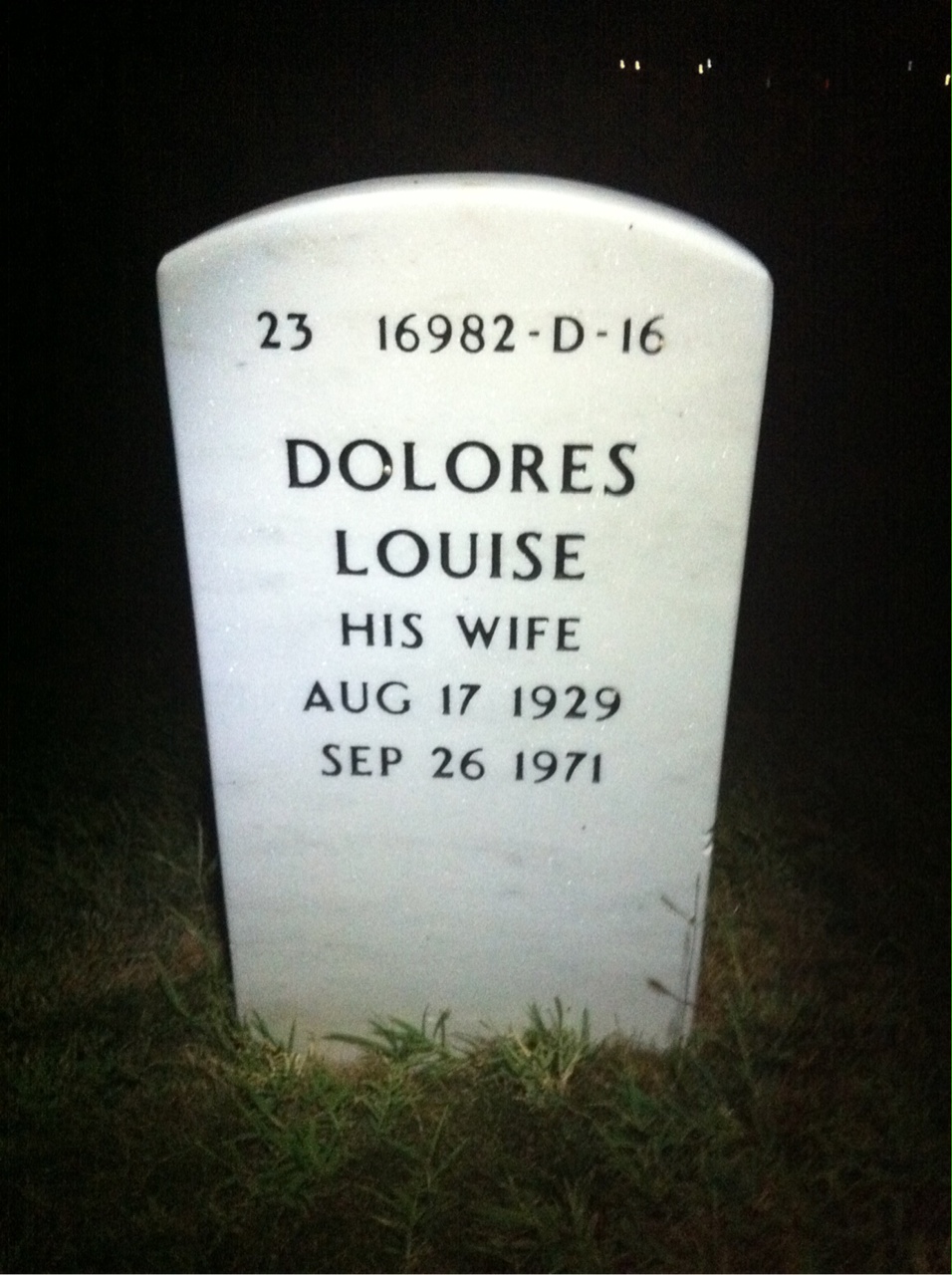 Back of headstone — Richard Strock