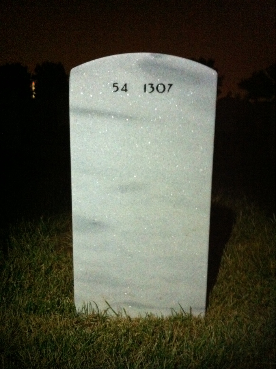 Back of headstone — David Riley
