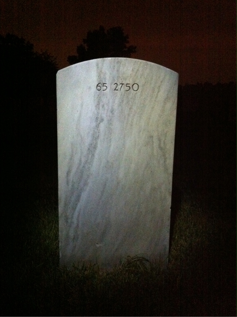 Back of headstone — John Green
