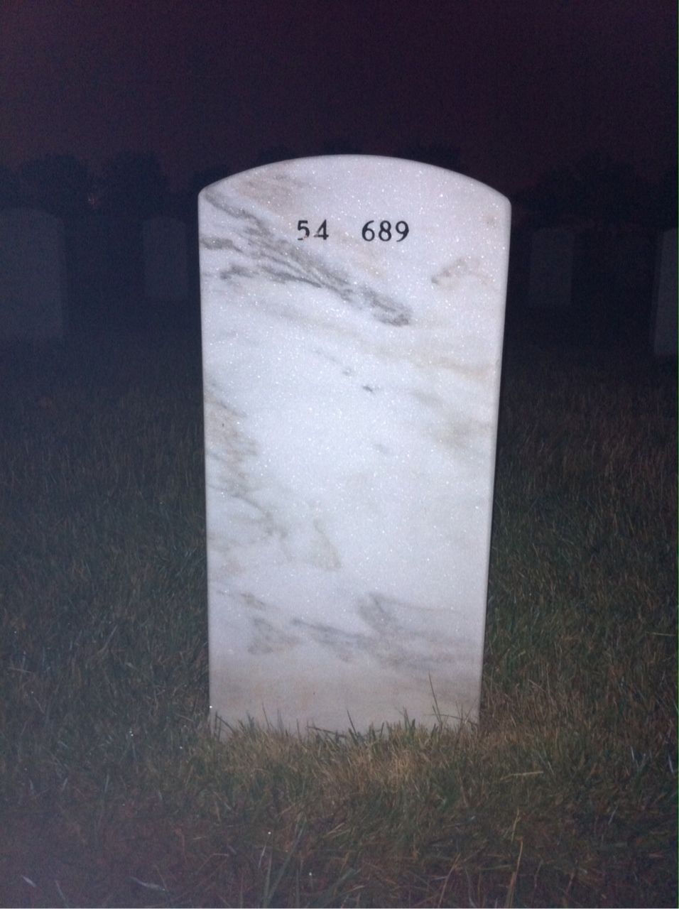 Back of headstone — John Shackelford