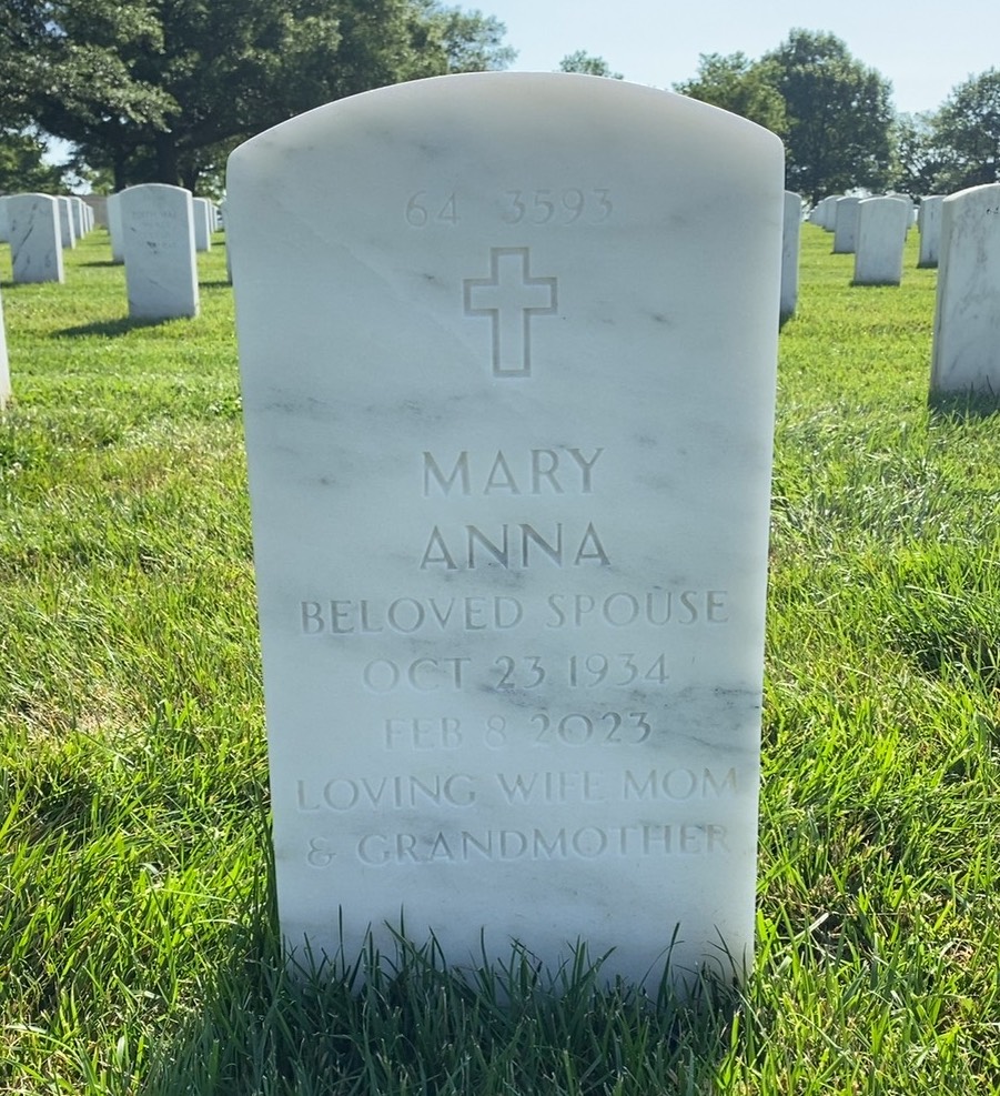 Back of headstone — David Brogi