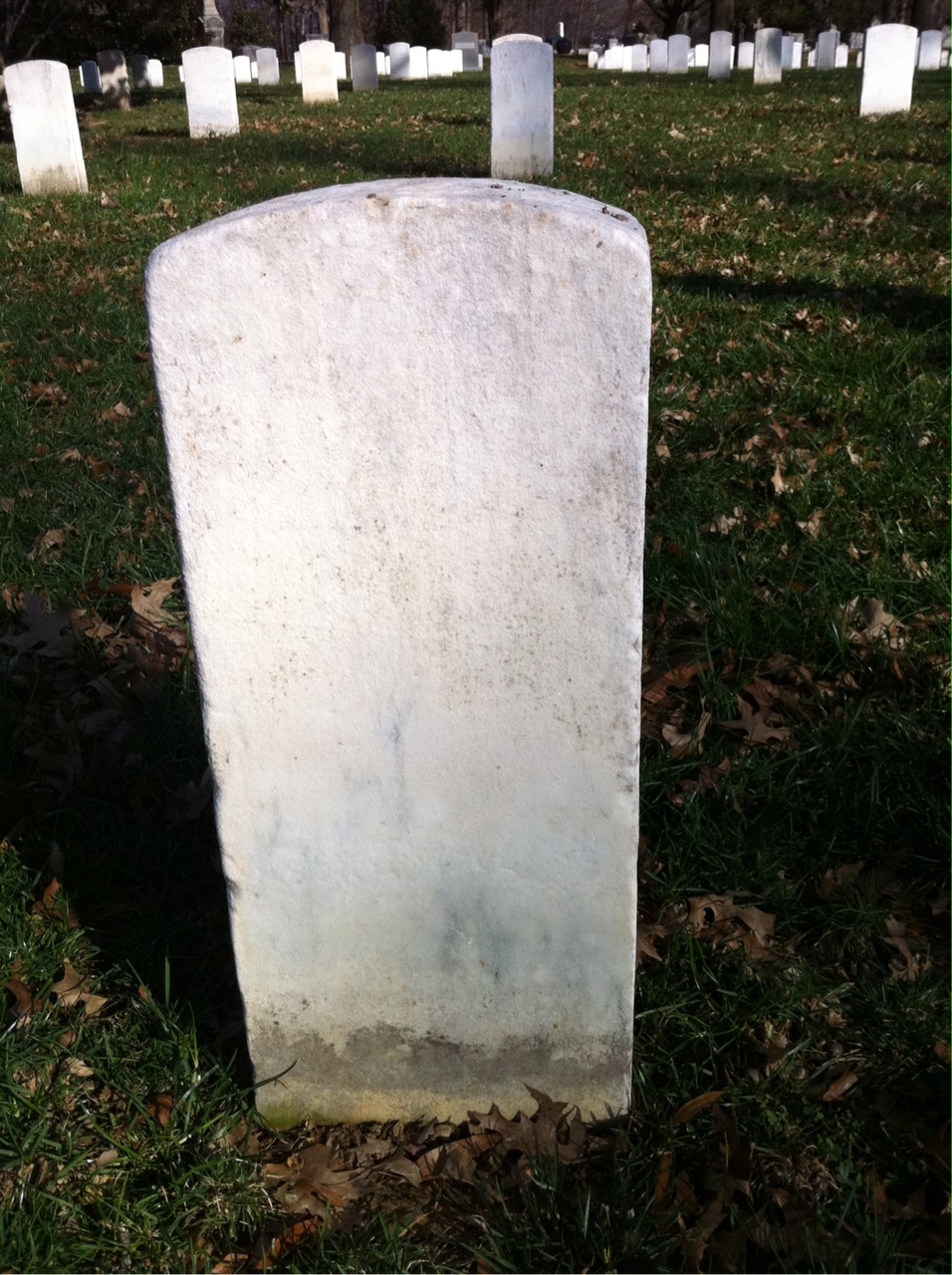 Back of headstone — John Atkinson