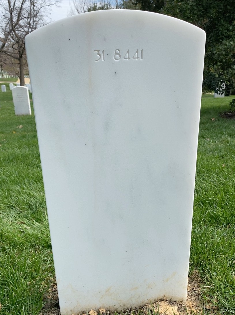 Back of headstone — Bruce A Williams