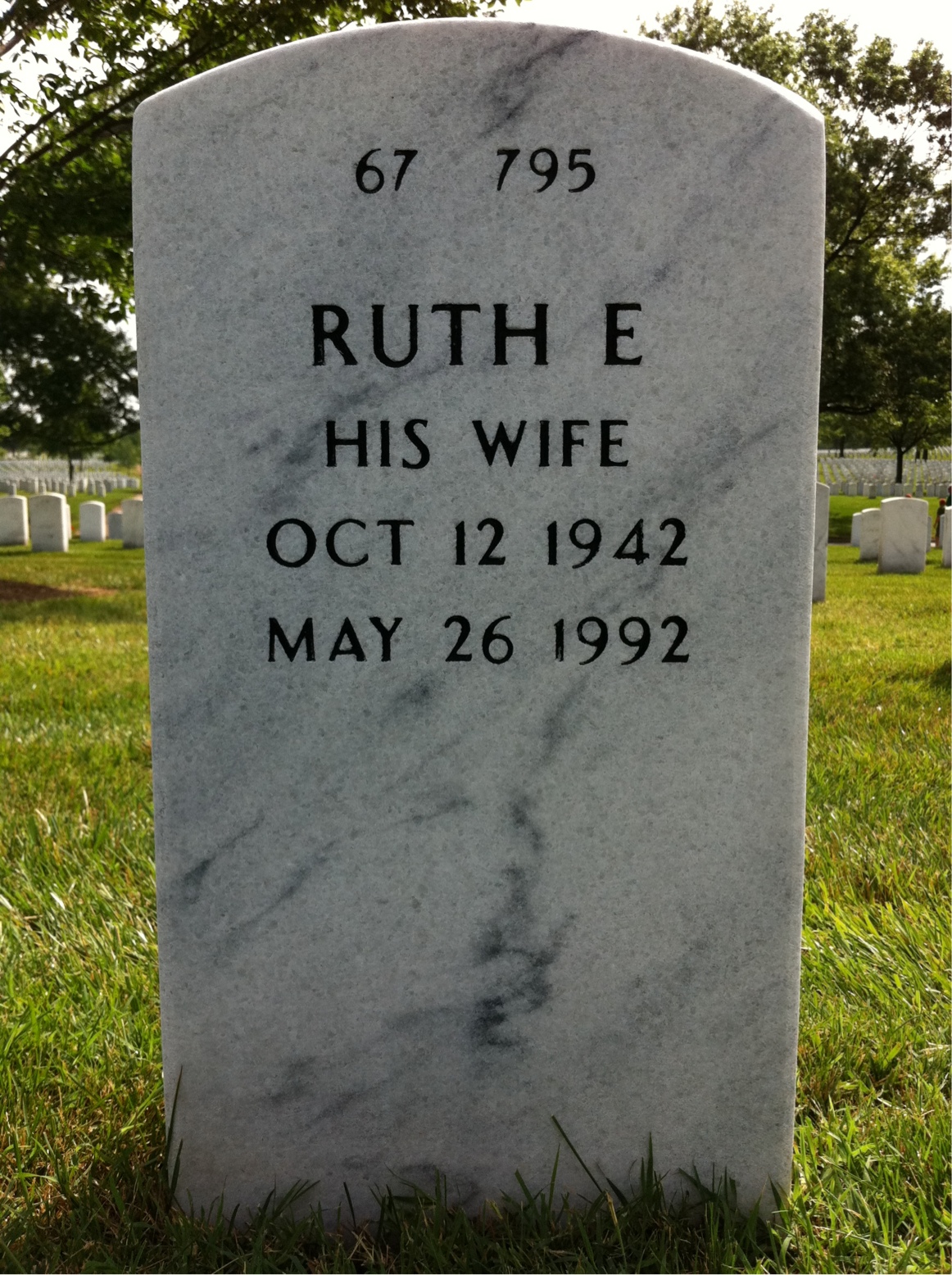 Back of headstone — Clyde Saunders