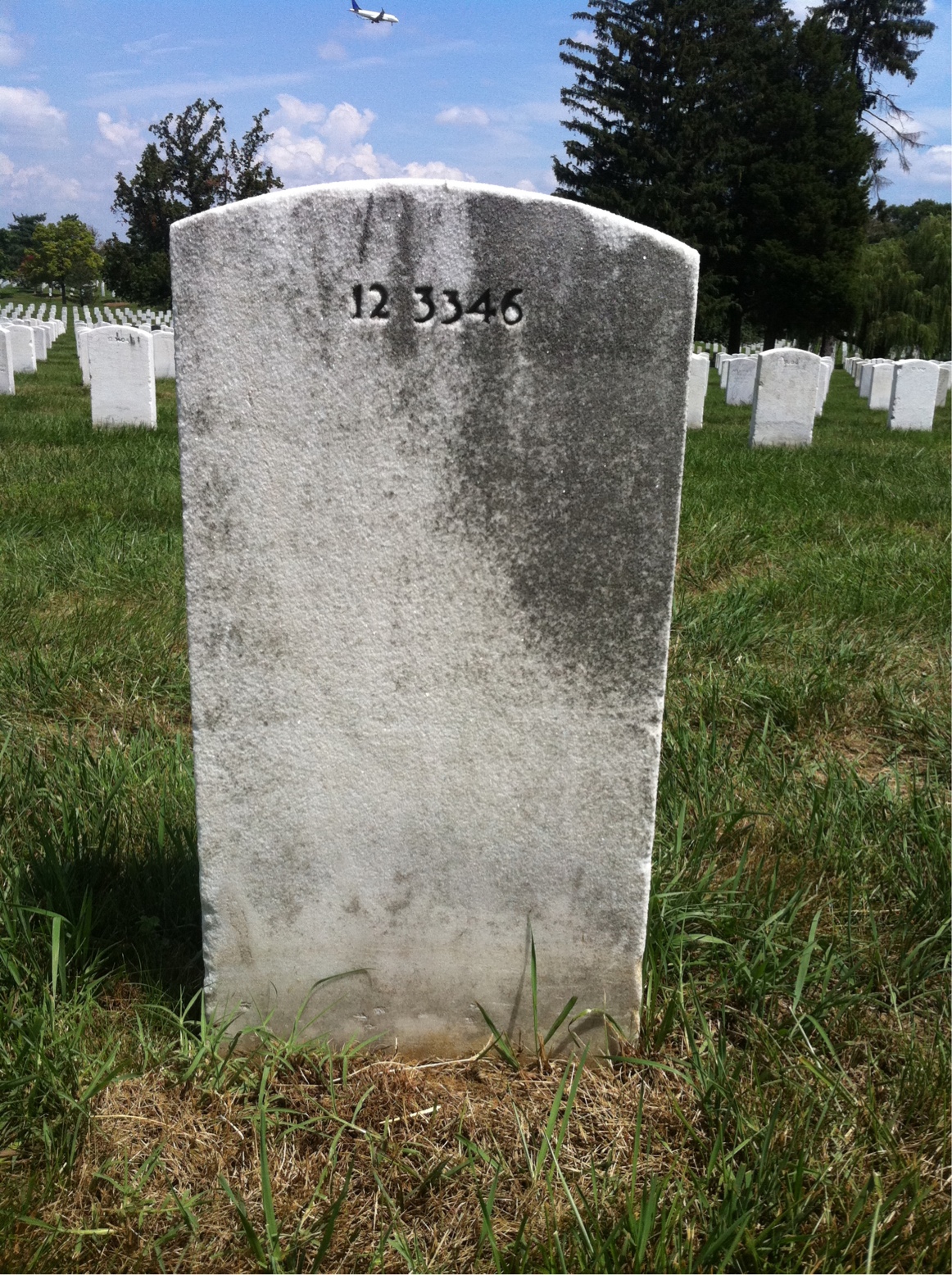 Back of headstone — Wilbert Moody
