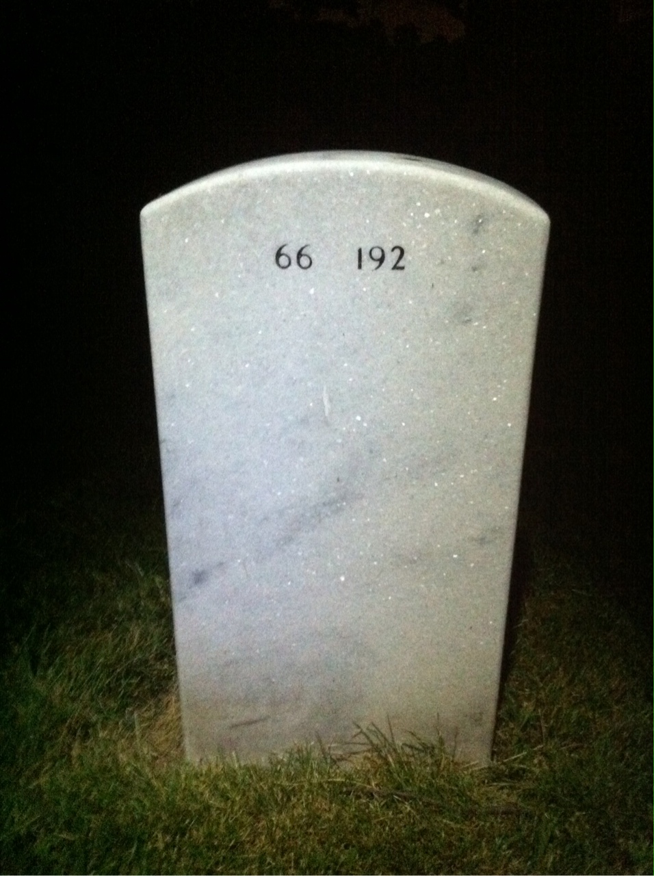 Back of headstone — John Dobak