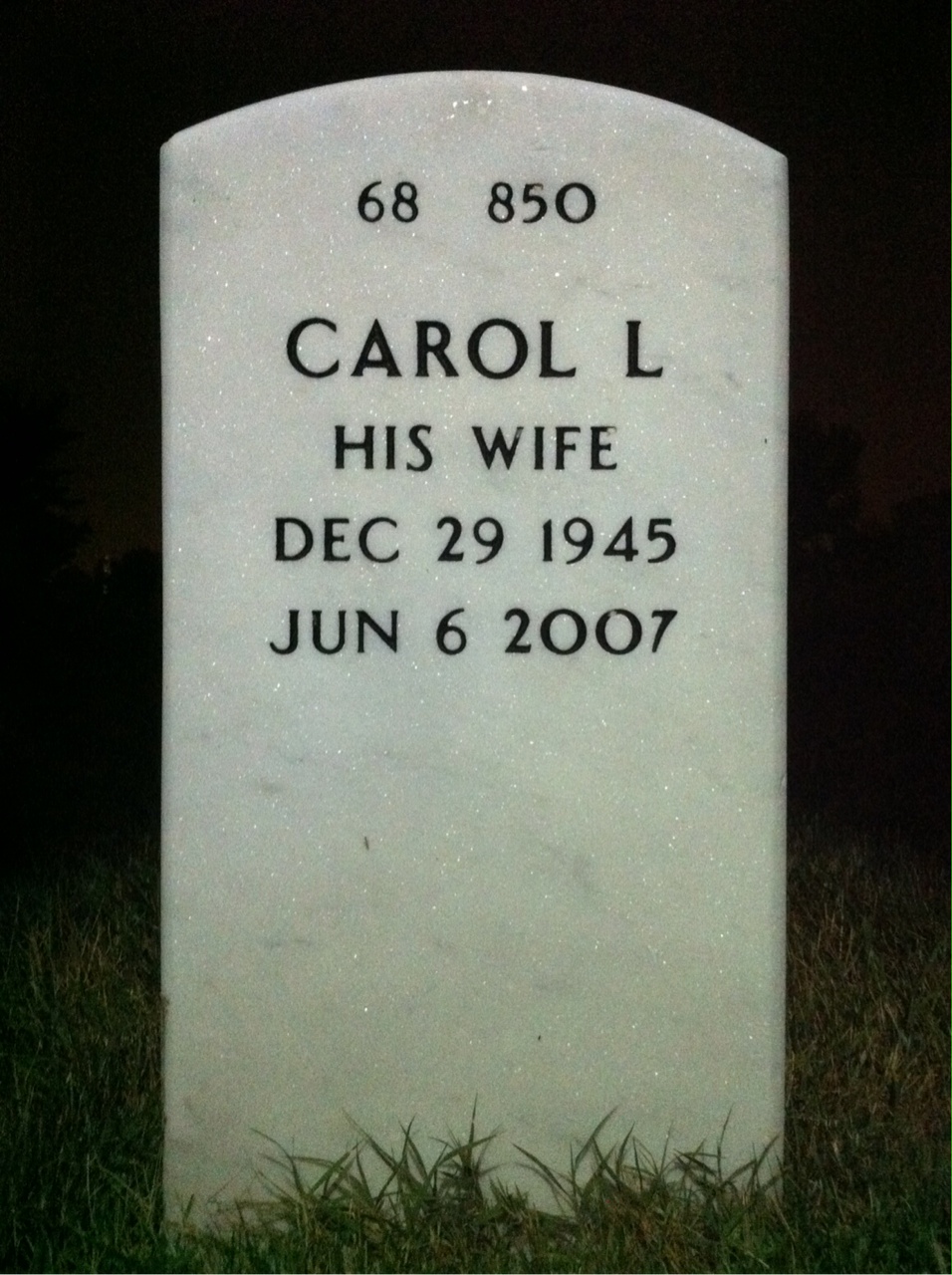 Back of headstone — Charles Bristow