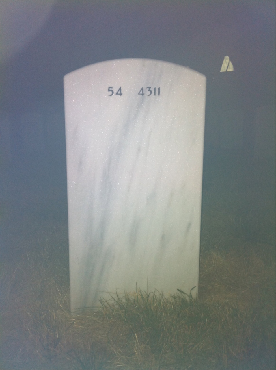 Back of headstone — Laura Vanselow