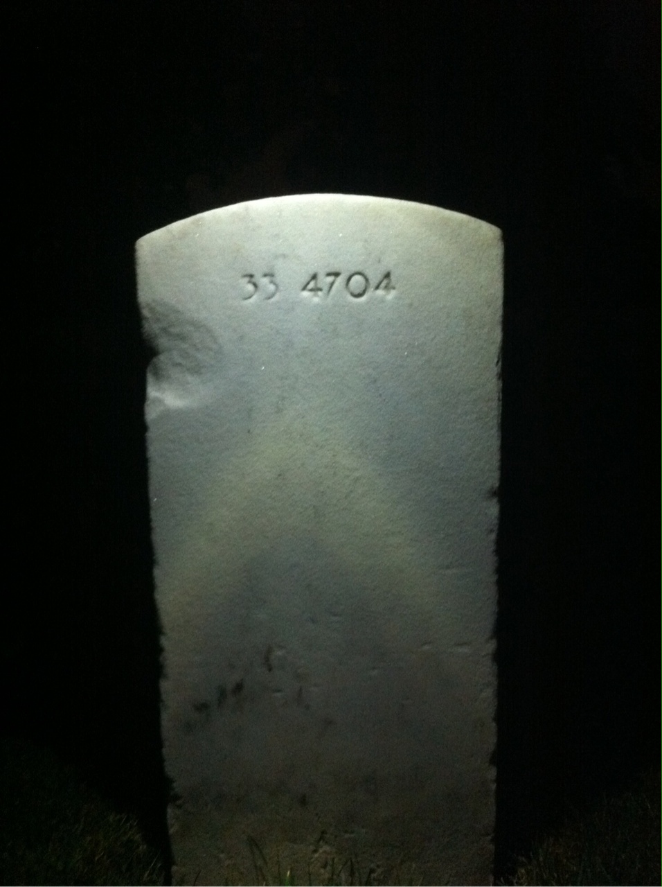 Back of headstone — Mary Bahlman