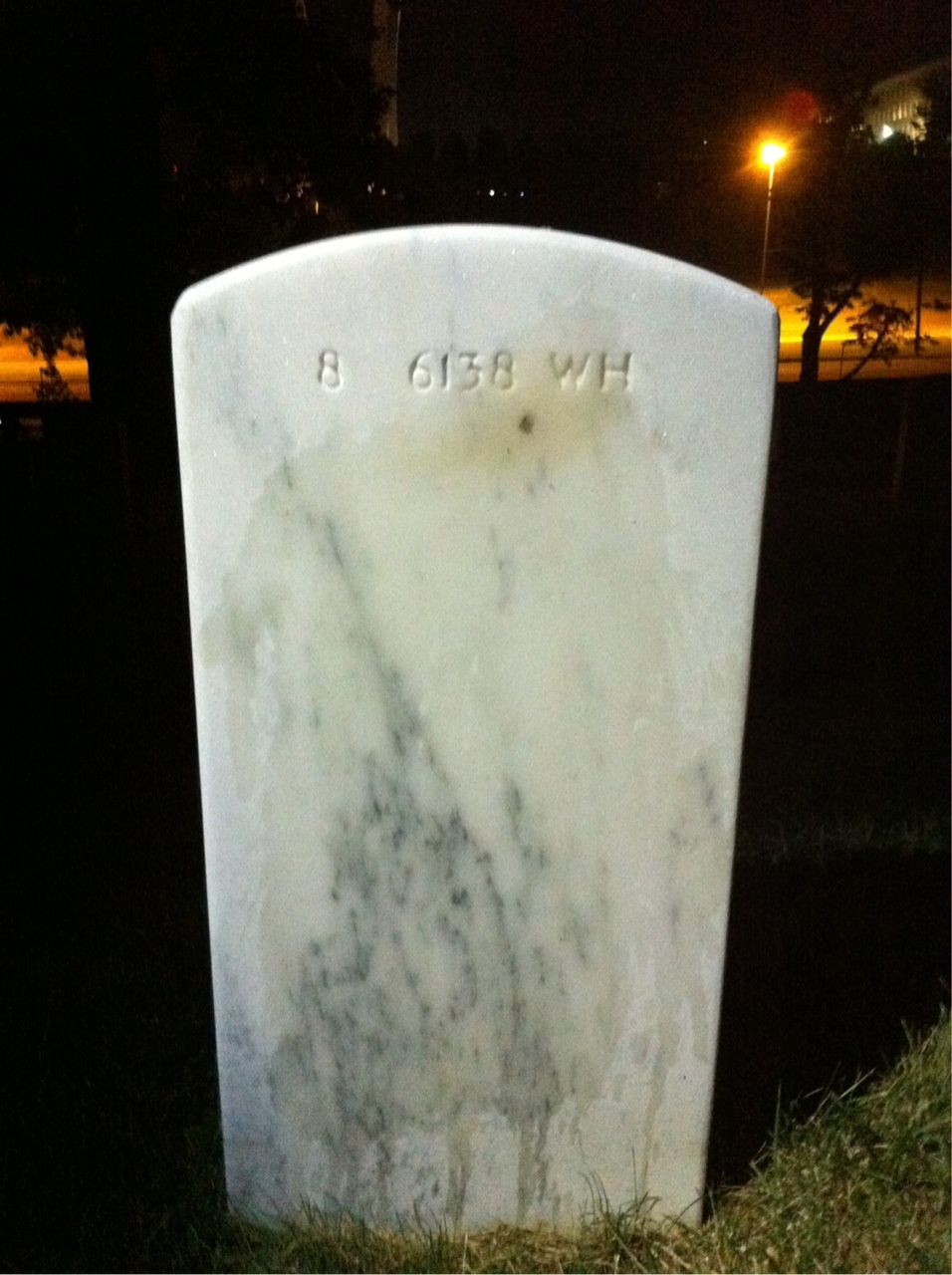 Back of headstone — David Anders