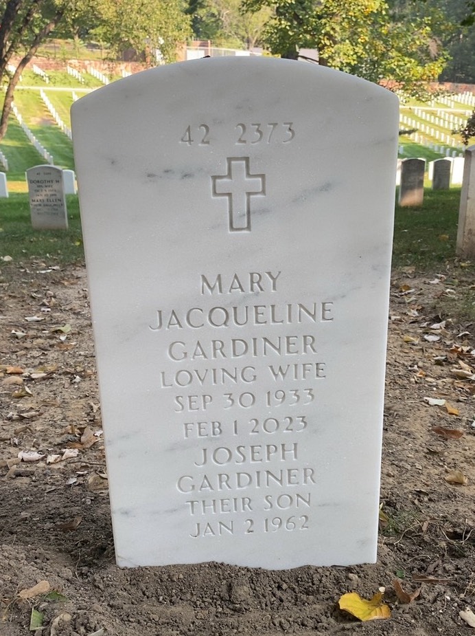 Back of headstone — James Gardiner