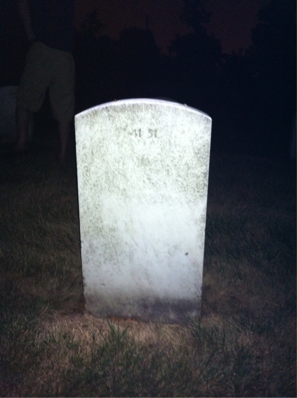 Back of headstone — Marion Aldridge