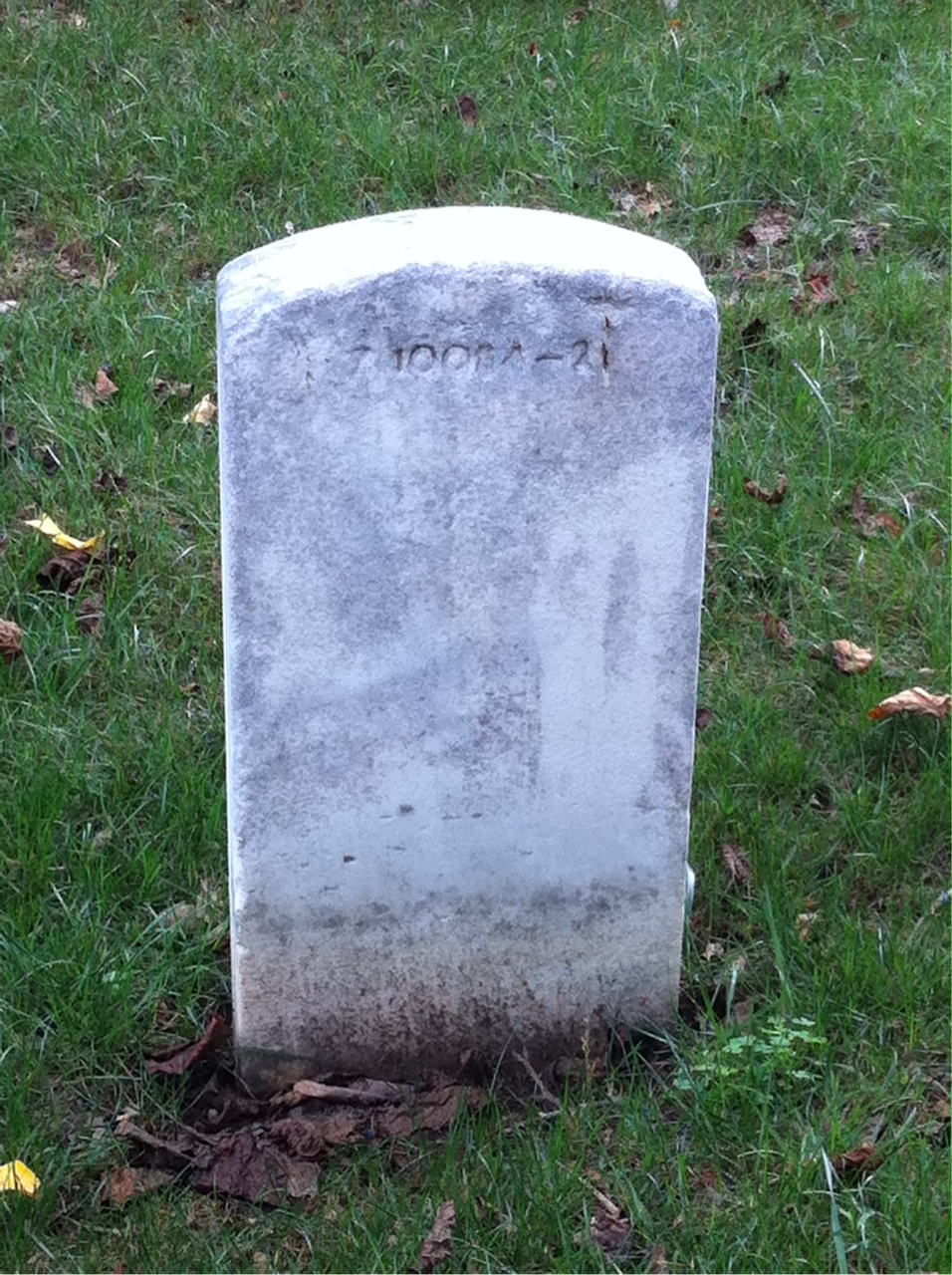 Back of headstone — Emil Molthan