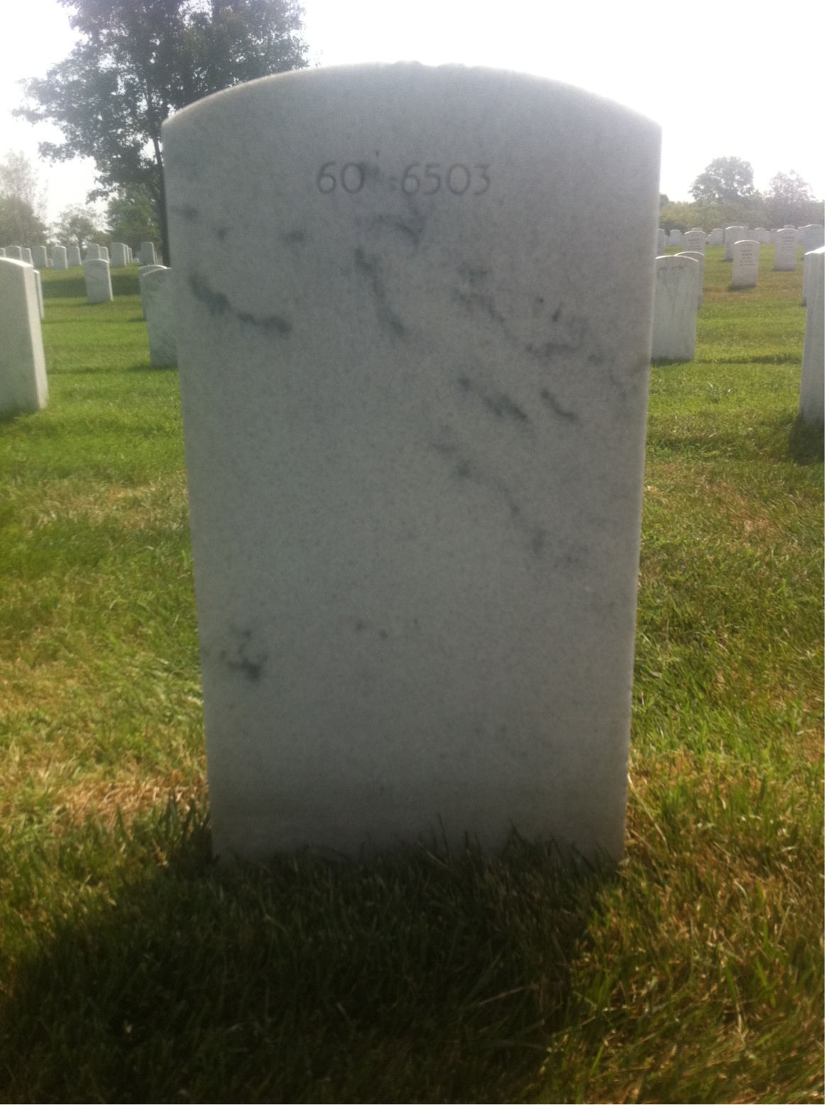 Back of headstone — Carol Morris