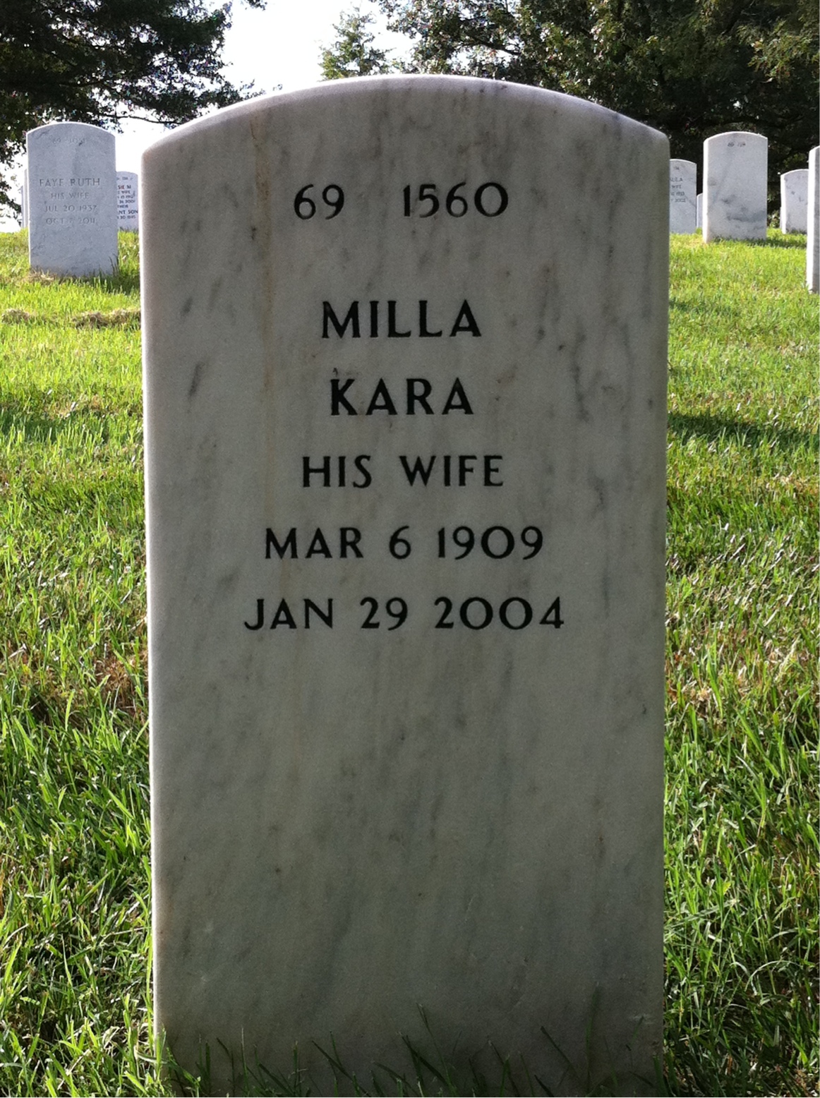 Back of headstone — Henry Garretson