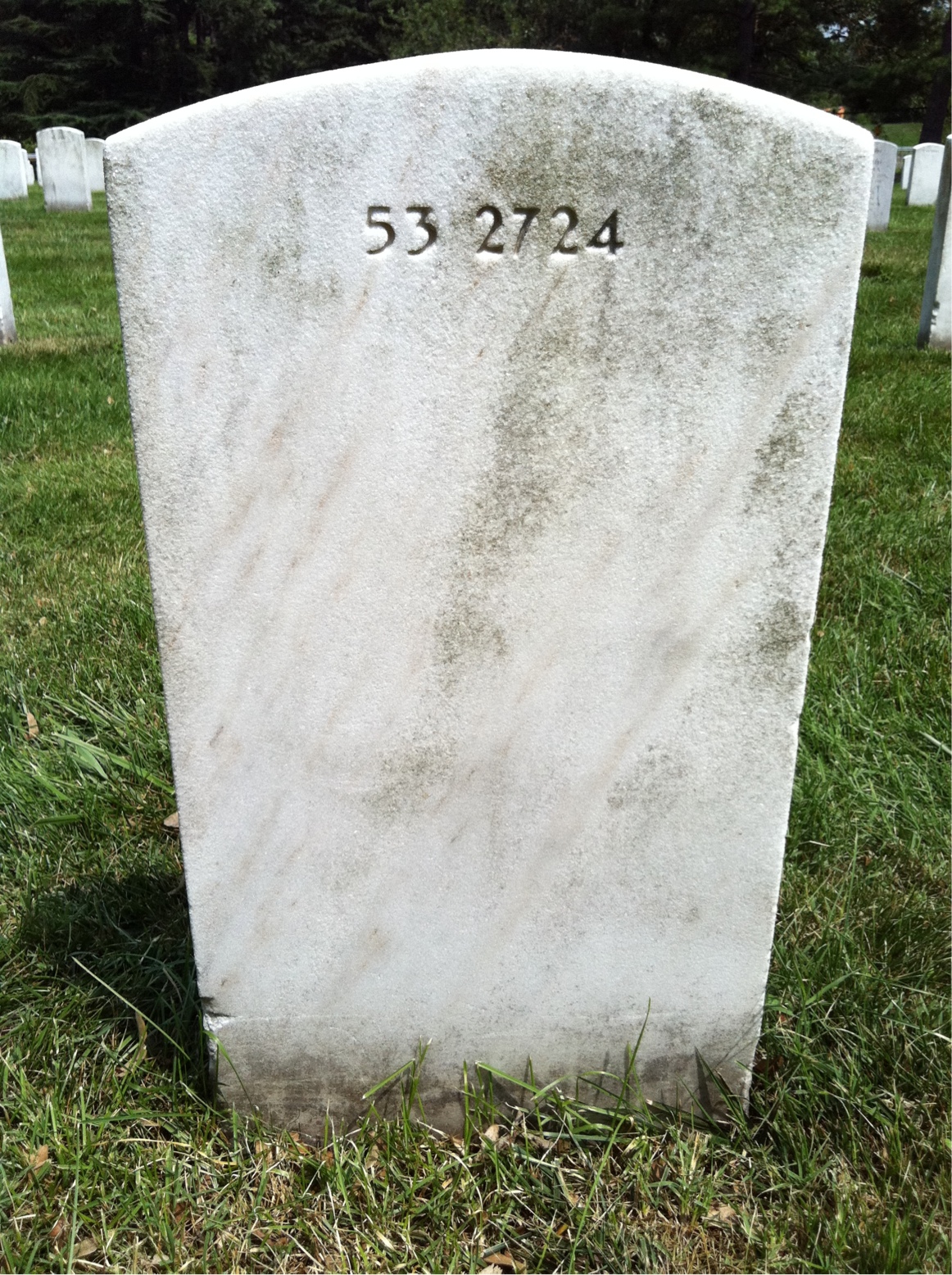 Back of headstone — Gustaf Berg