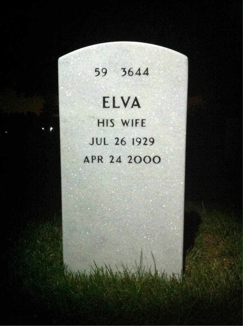 Back of headstone — Carlisle Yarborough