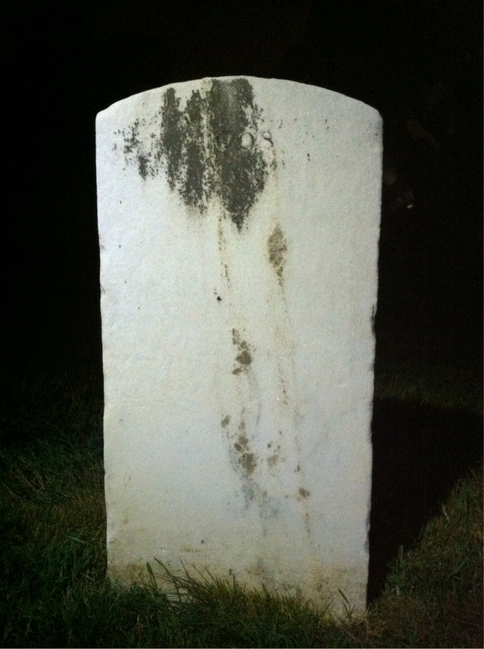 Back of headstone — Sampson Morse