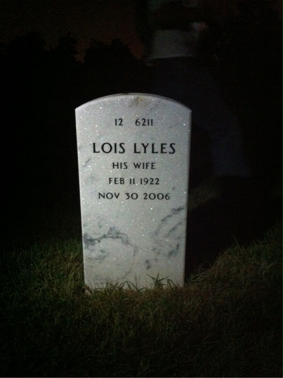 Back of headstone — John Liverman