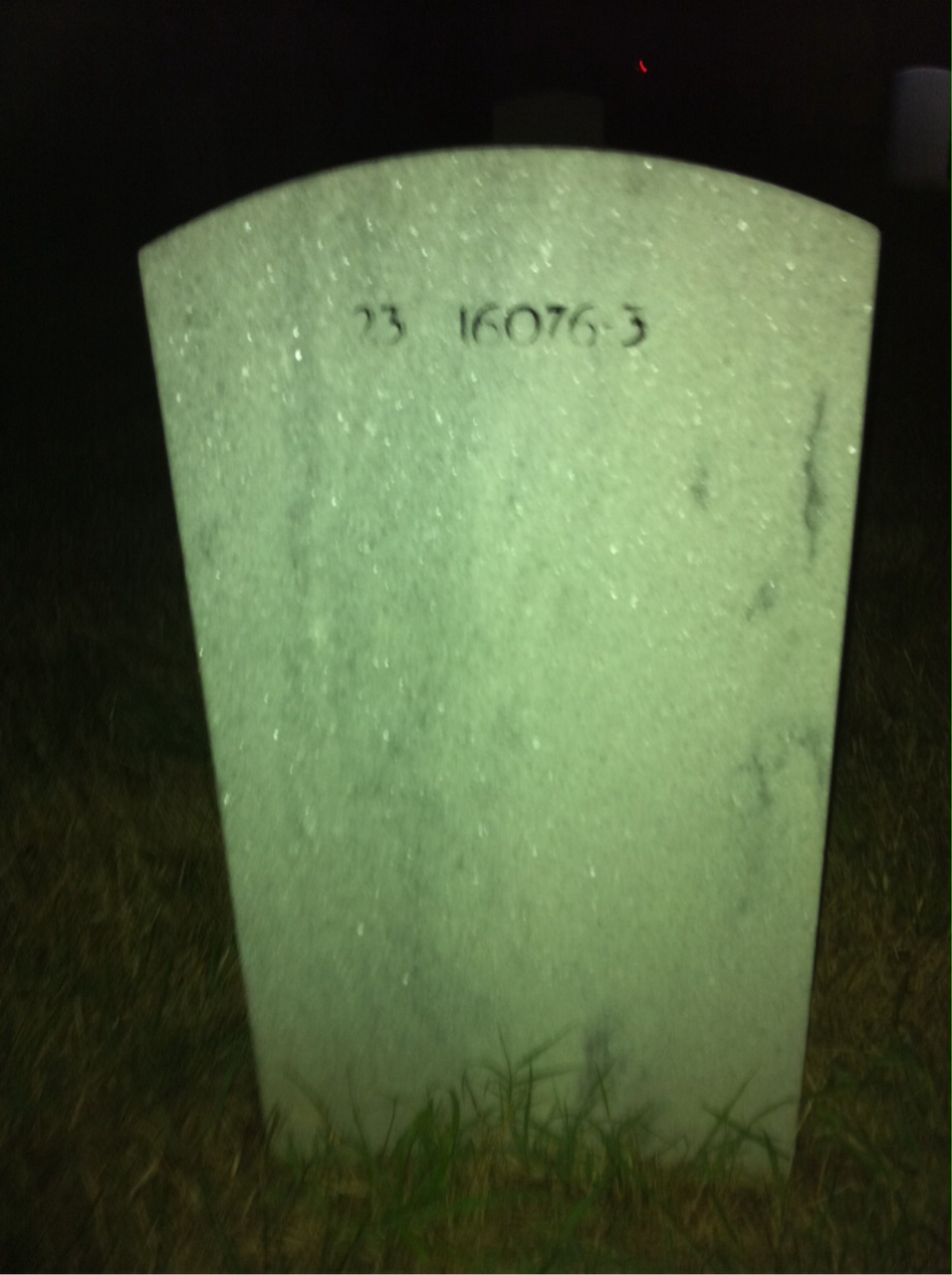 Back of headstone — Earl Alexander
