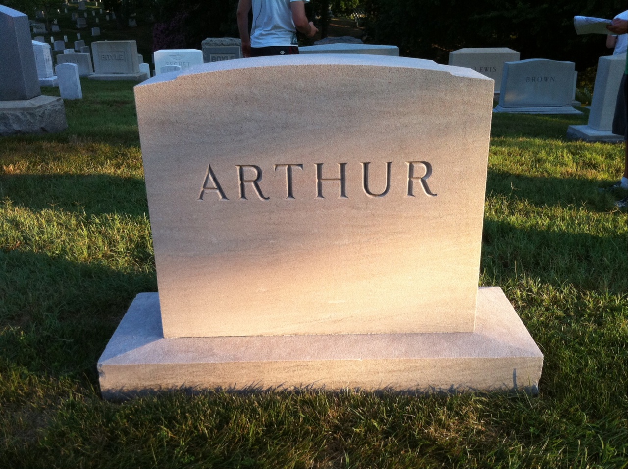 Back of headstone — Laura Arthur