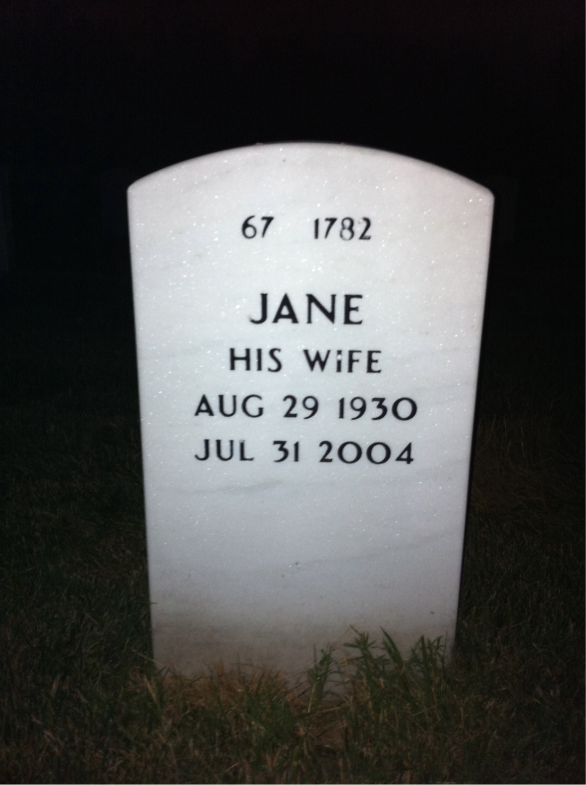 Back of headstone — Edward Merrill