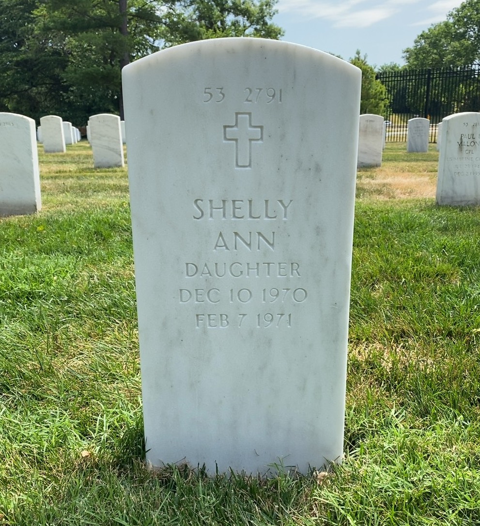 Back of headstone — Frank Baumgardner