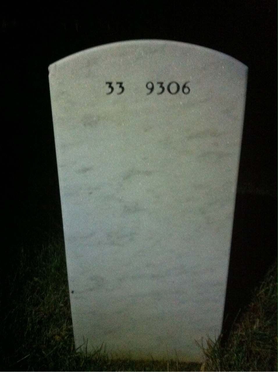 Back of headstone — Thomas Drye