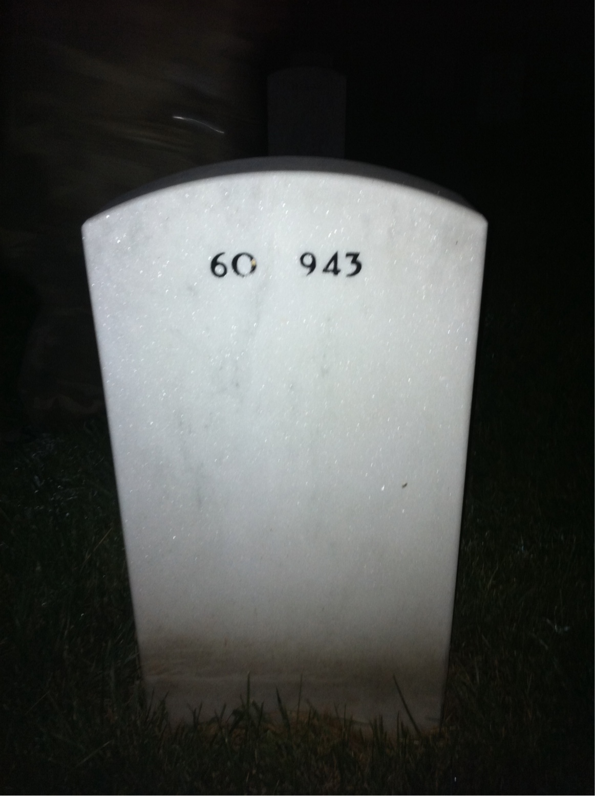 Back of headstone — Harvey Curry