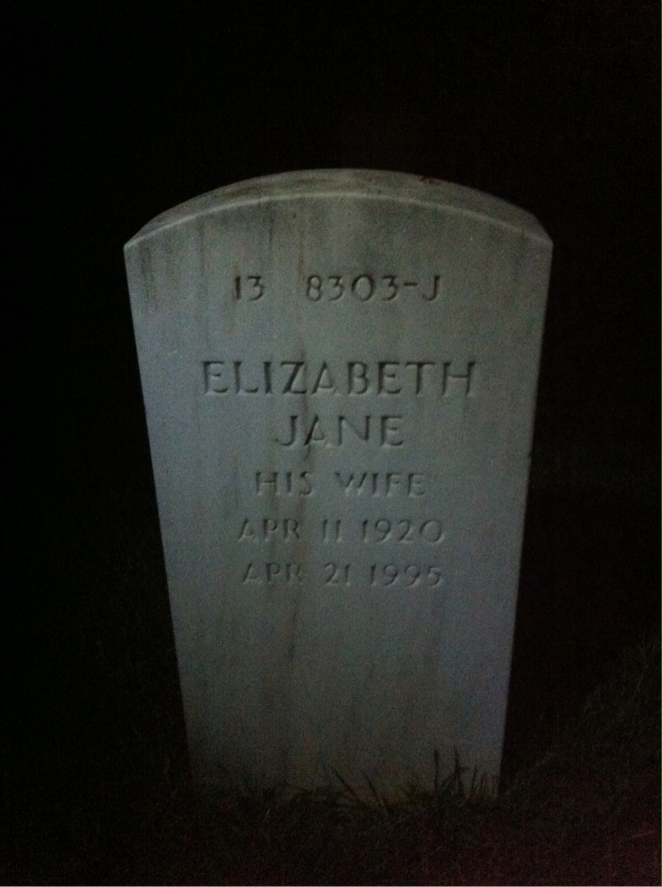 Back of headstone — Arthur Moldenhauer