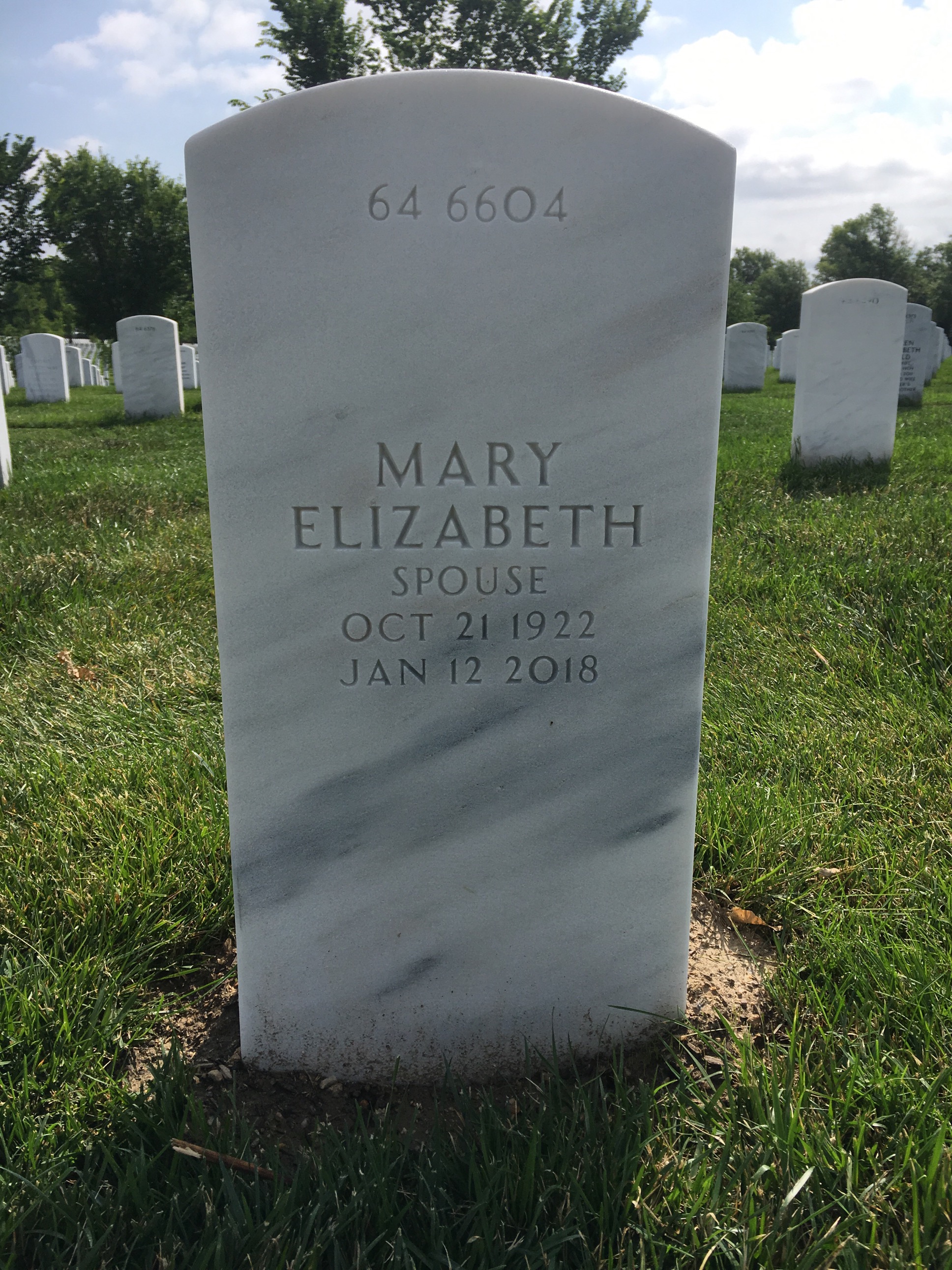 Back of headstone — Thomas Melo