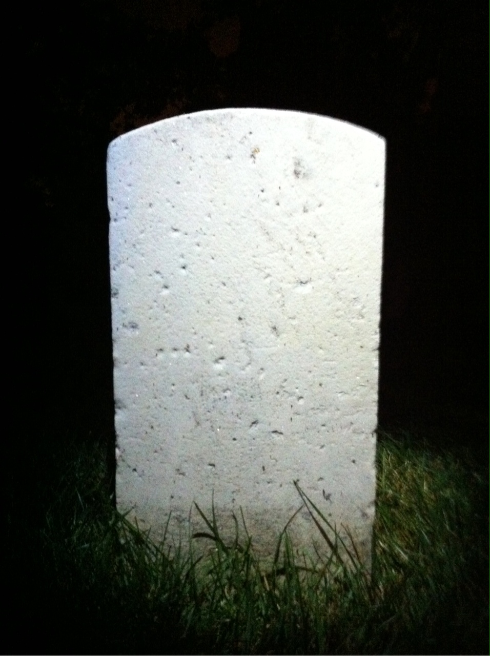 Back of headstone — Steve Contogianis