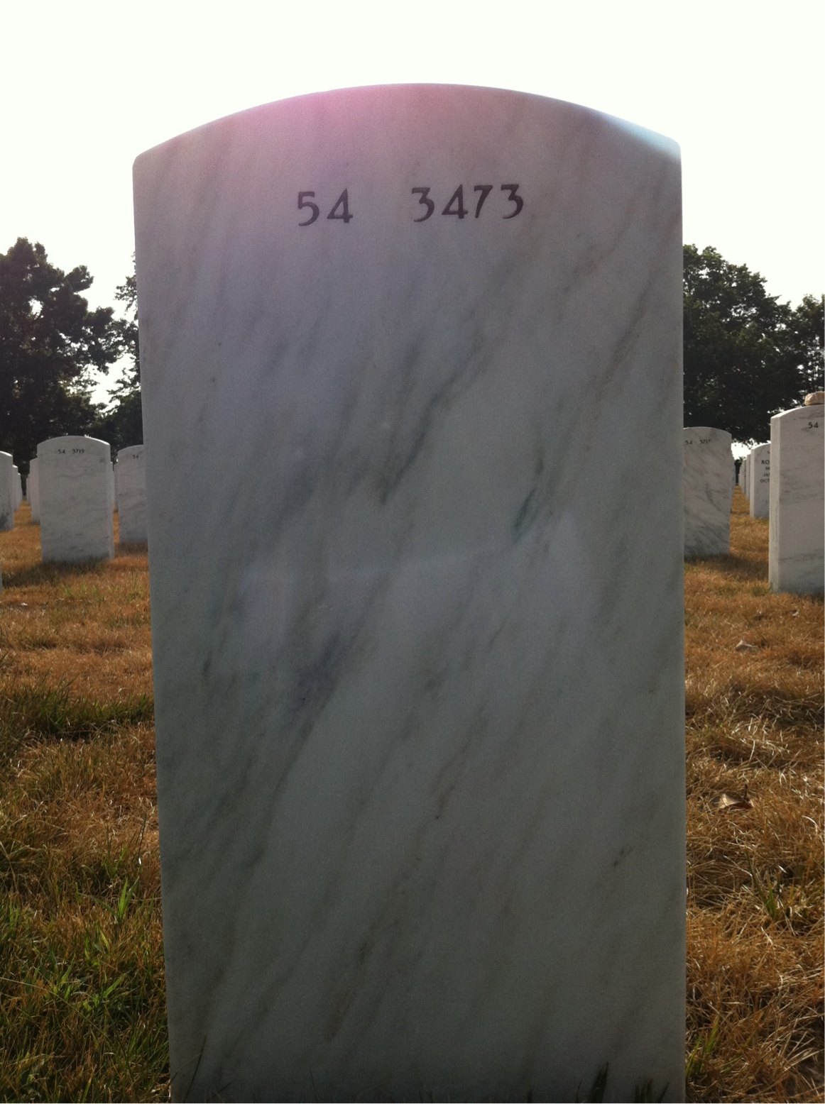 Back of headstone — Eugene Daponte