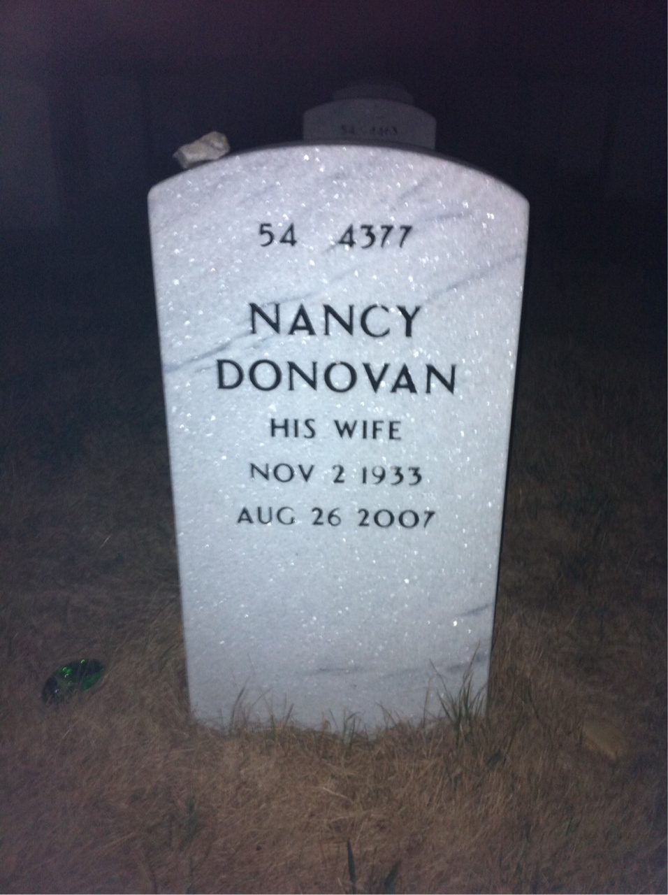 Back of headstone — Richard Bright