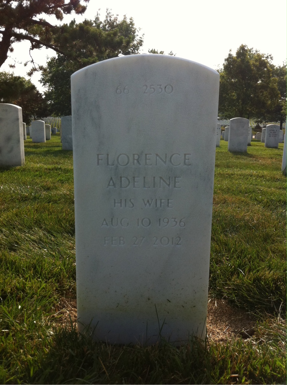 Back of headstone — George Loucks