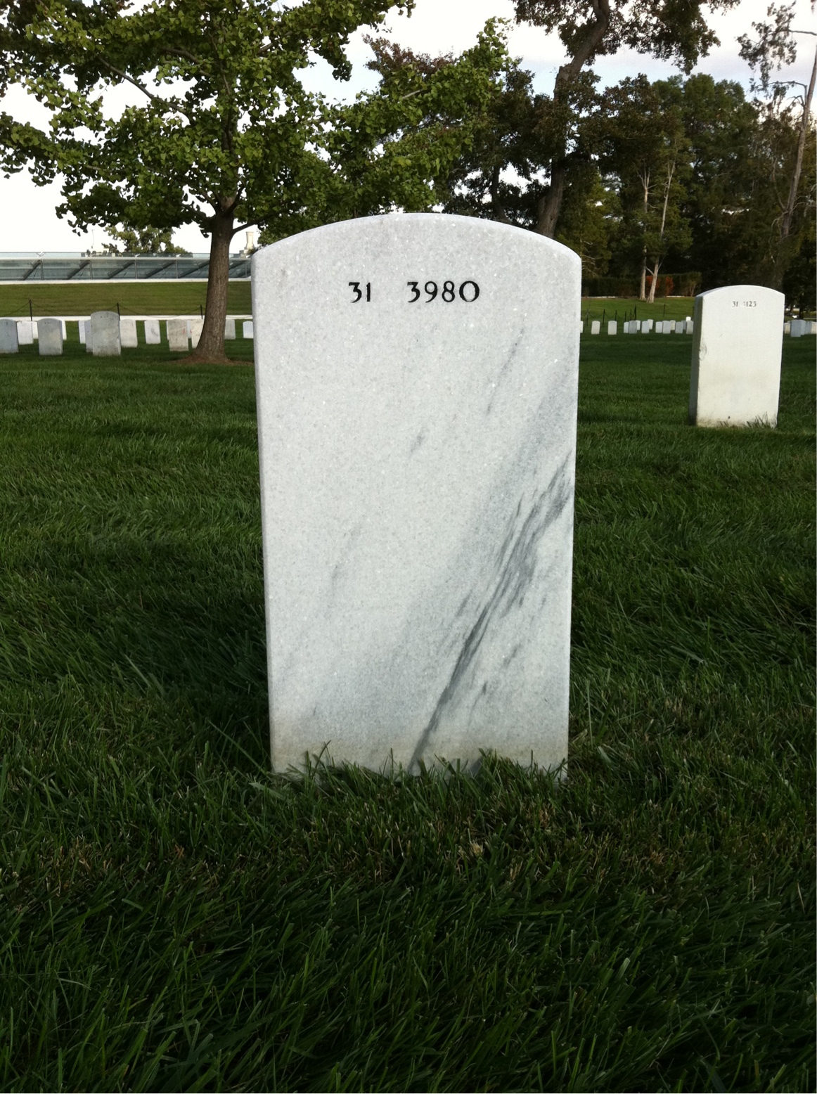 Back of headstone — Carl Brown