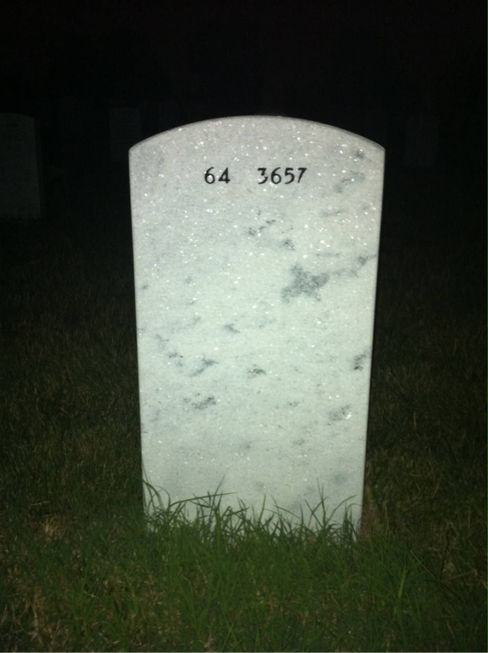 Back of headstone — James Stanley