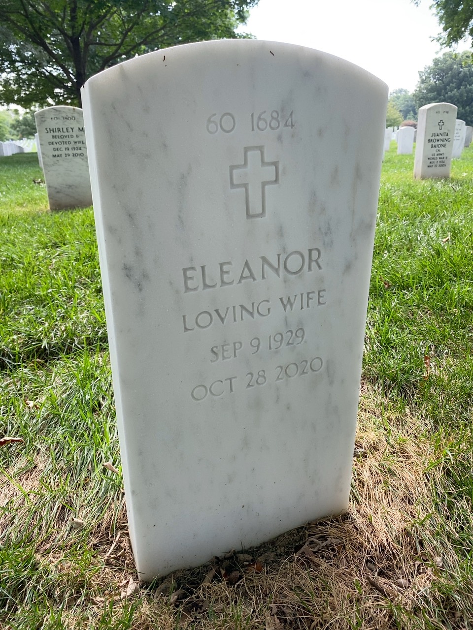 Back of headstone — Howard Ideson