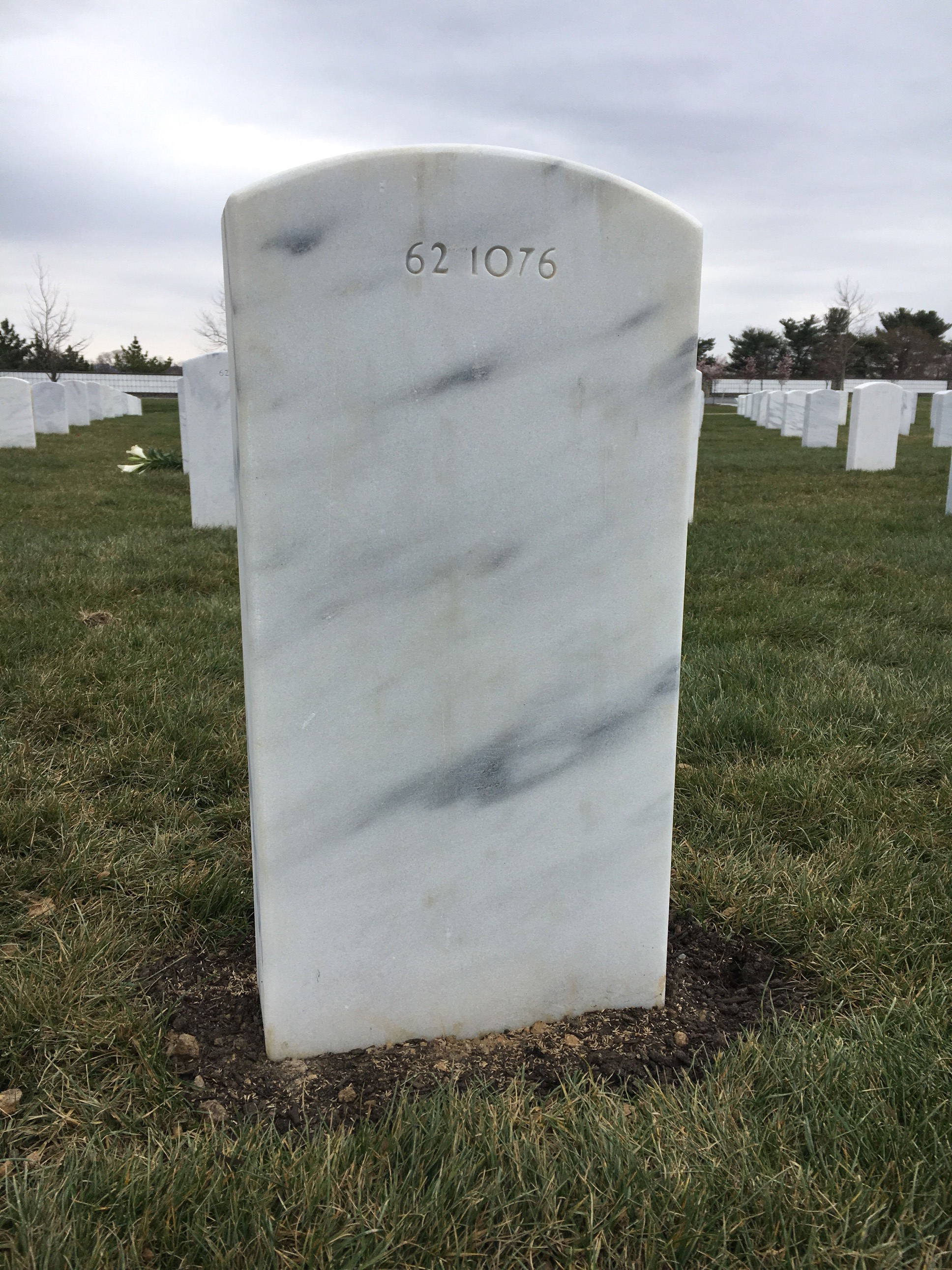 Back of headstone — Stephen Boulay