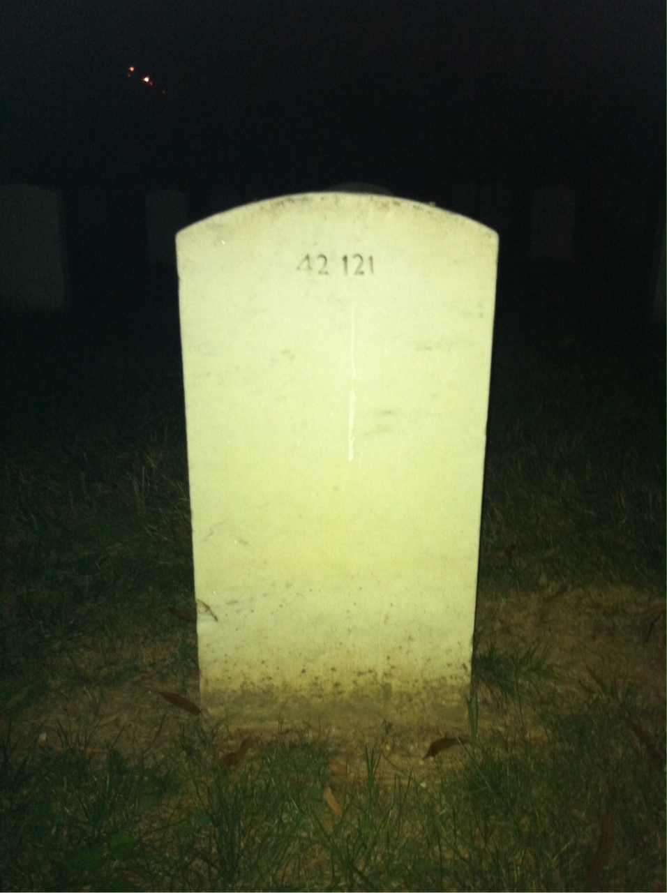 Back of headstone — Harold Baker
