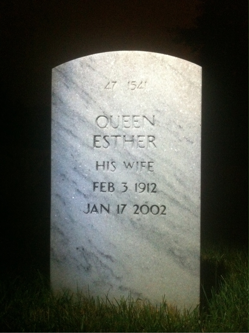 Back of headstone — Joseph Bailey