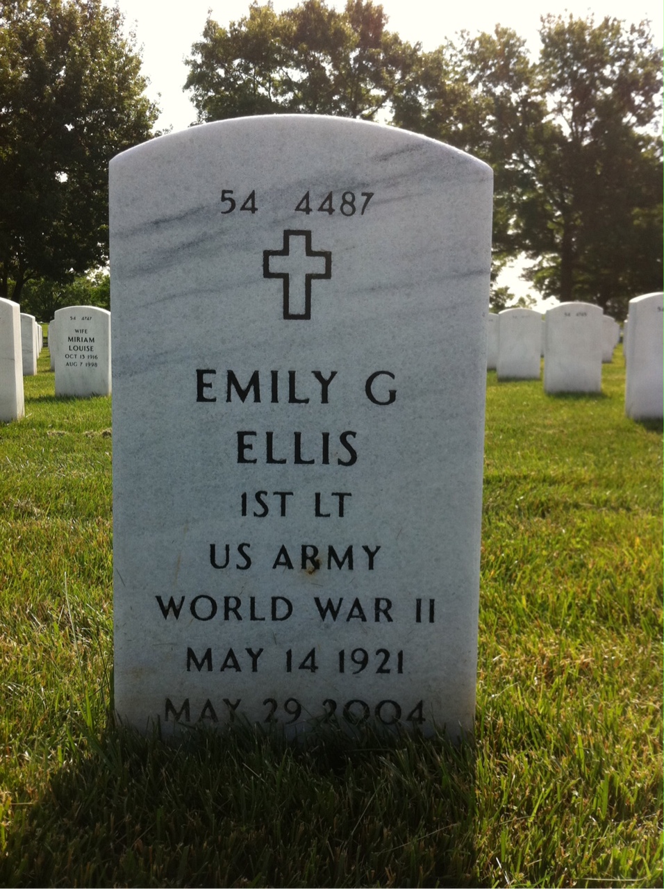 Back of headstone — Richard Ellis
