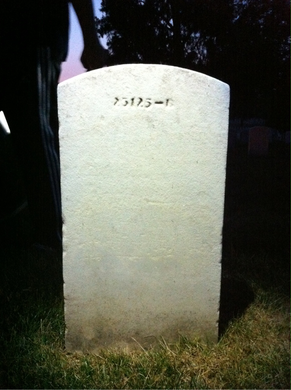 Back of headstone — Charles Myers