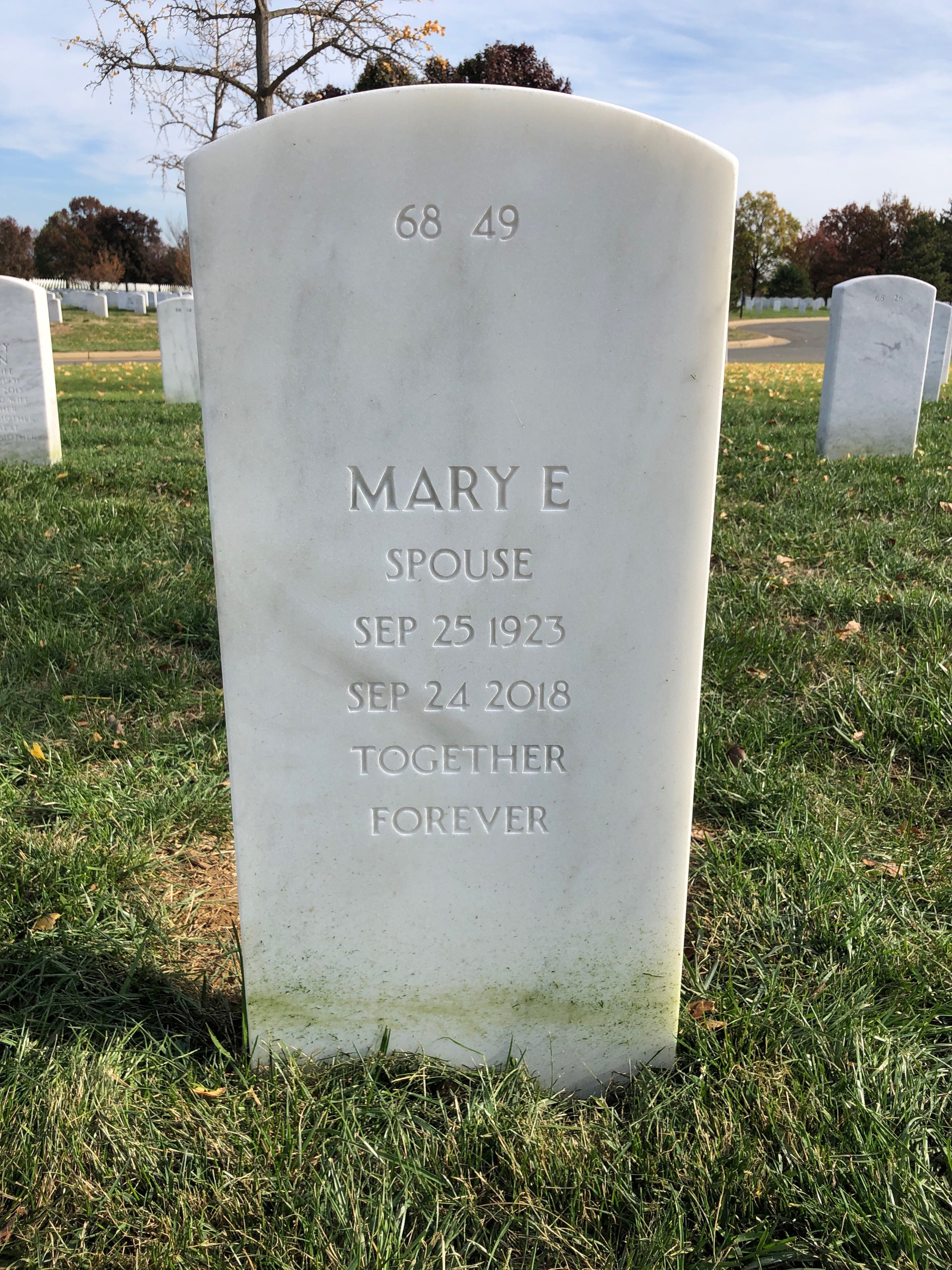 Back of headstone — Frederick Giggey