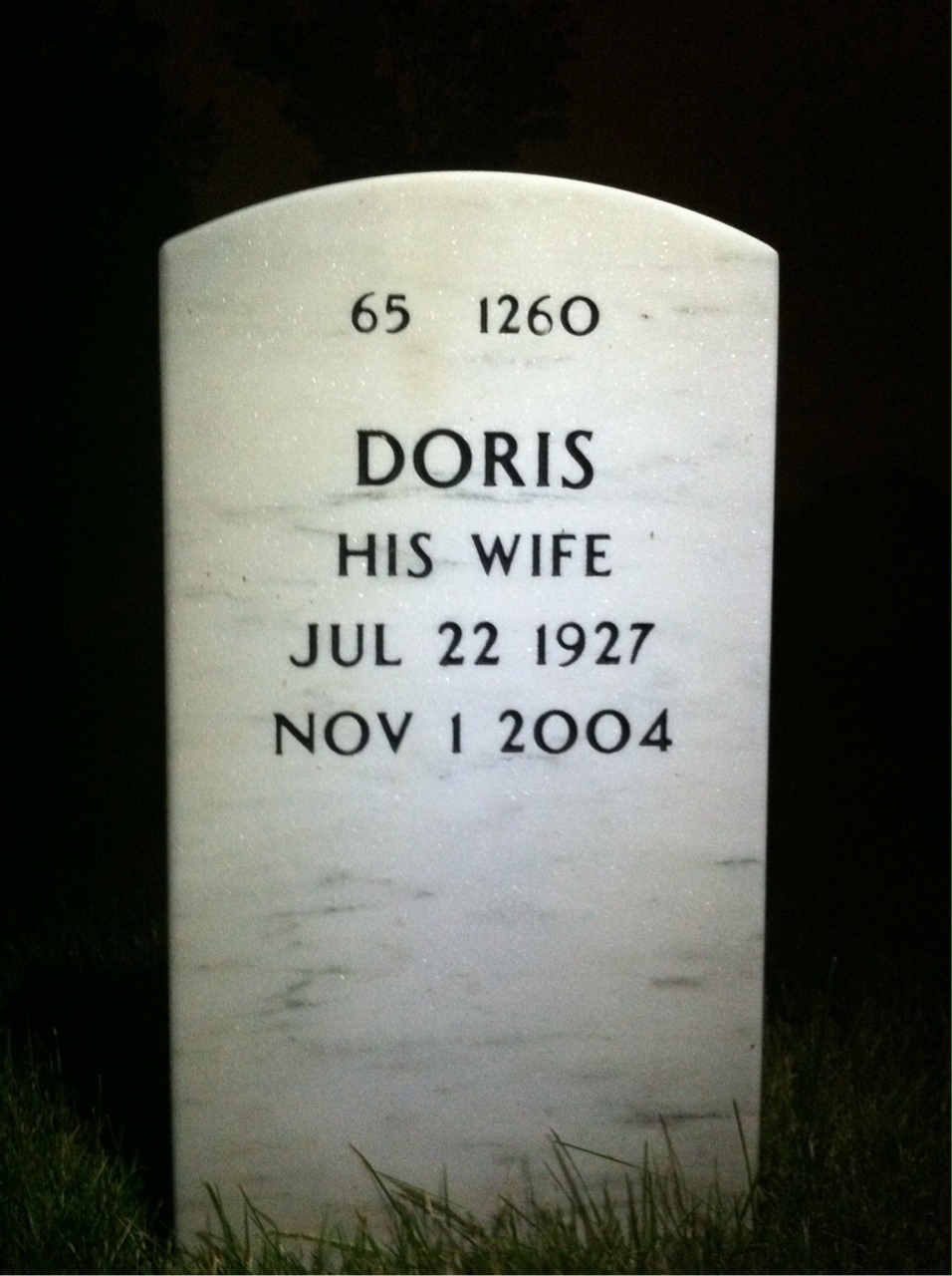 Back of headstone — Robert Hanks