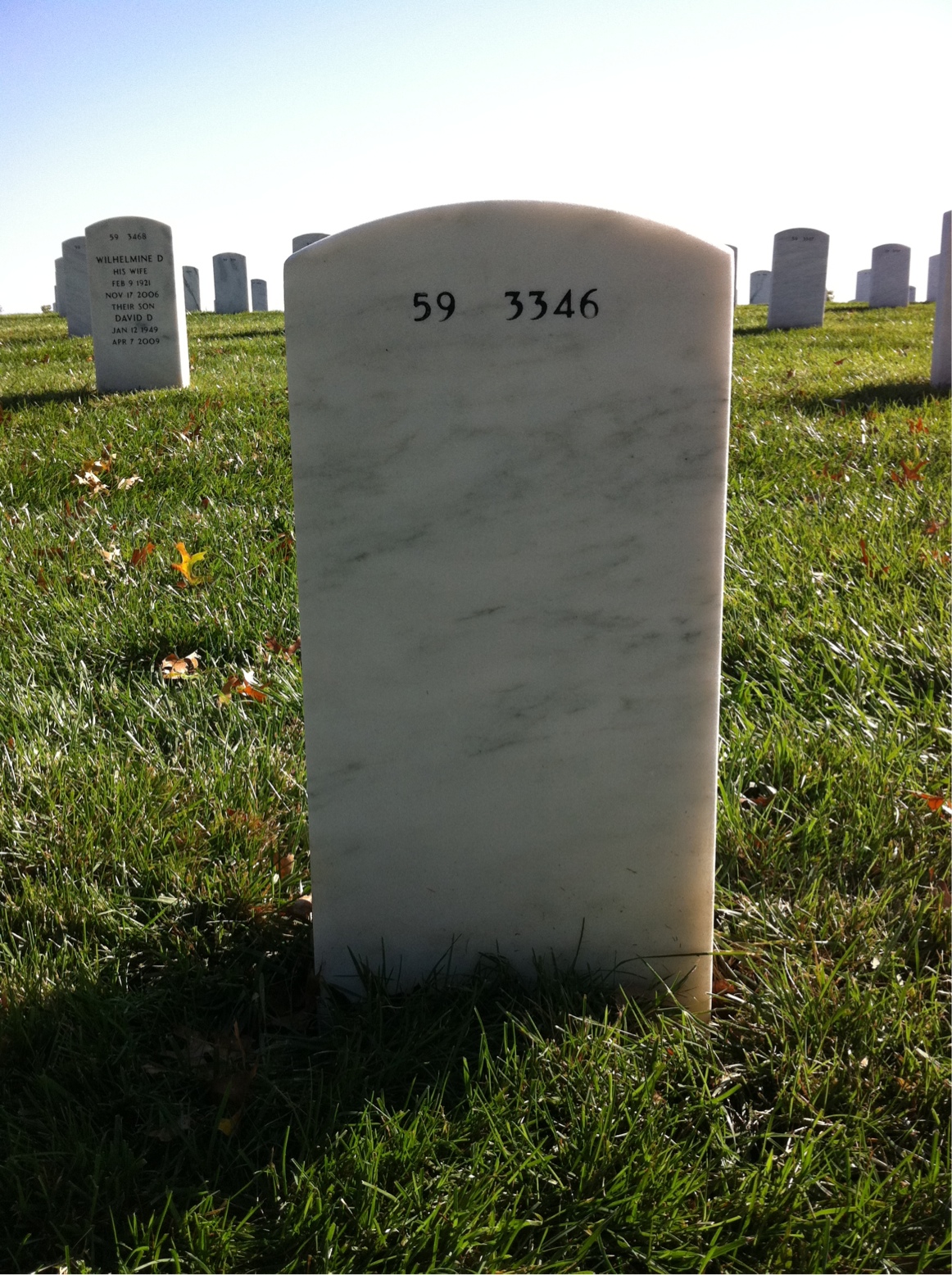 Back of headstone — Robert Gruhn