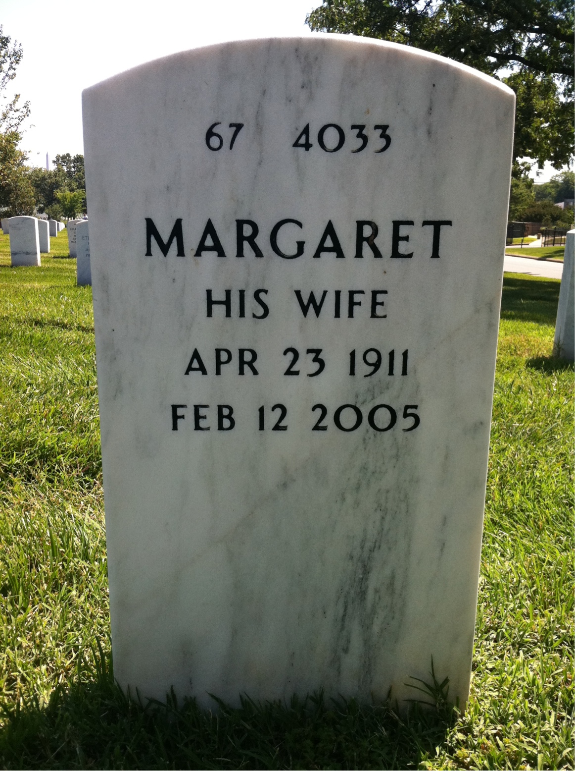 Back of headstone — Charles Deroche